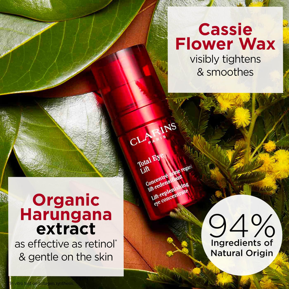 Clarins Total Eye Lift | Anti-Aging Eye Cream | Targets Wrinkles, Crow's Feet, Dark Circles, and Puffiness For a Visible Eye Lift in 60 Seconds Flat*| Ingredients Of 94% Natural Origin