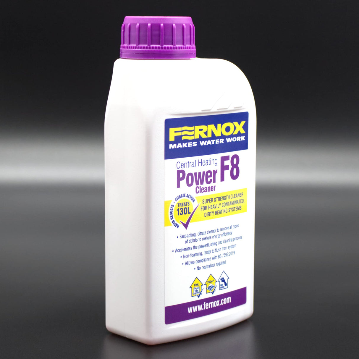 Kudos-Trading - Fernox F8 Super Strength Cleaner Boiler Central Heating System Sludge Remover Radiator Protector Inhibitor 500ml Boiler Protection Cleaner
