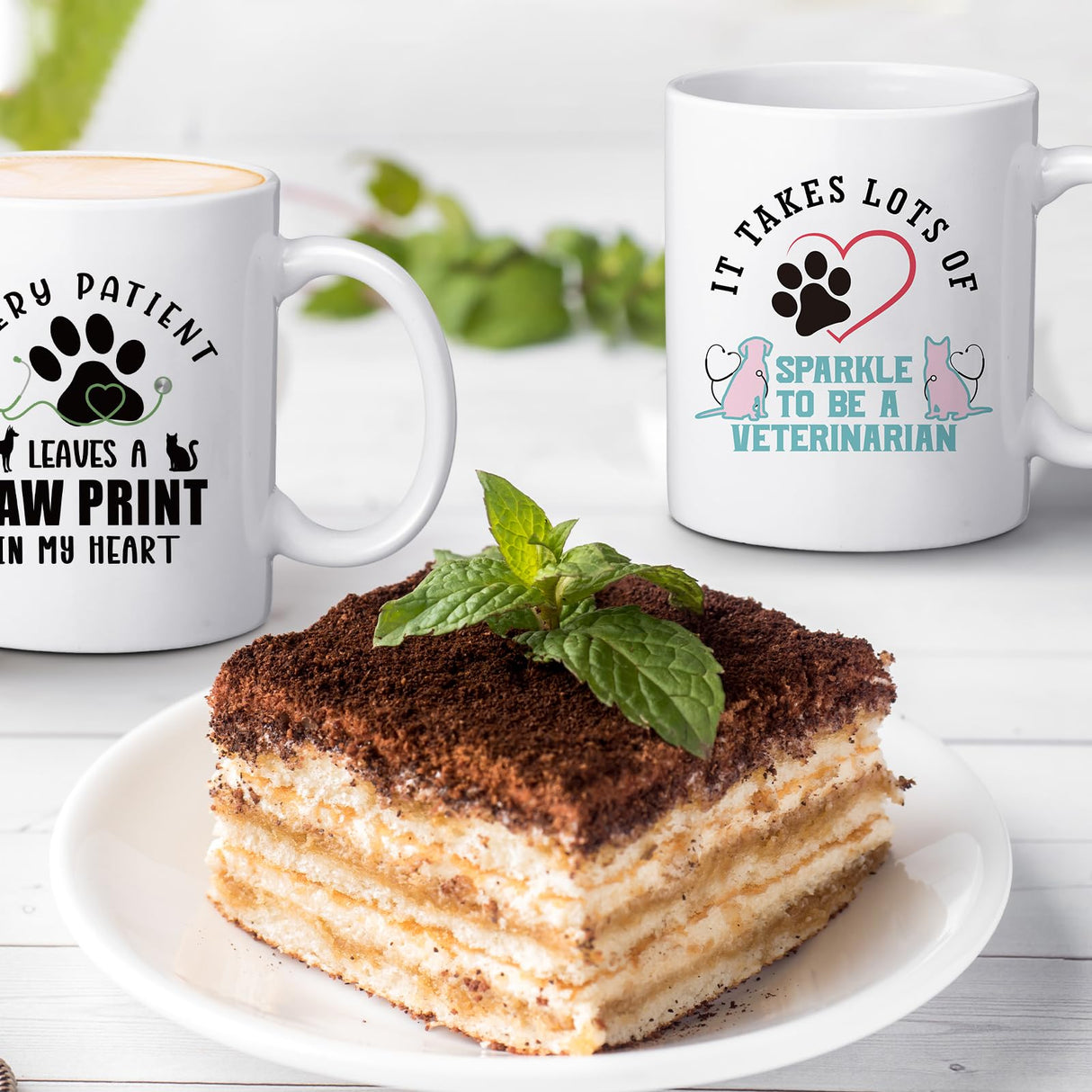 Teenyyou 9 Pcs Vet Tech Week Gifts Mug Bulk 11oz Veterinarian Ceramic Coffee Cup for Women Men Veterinary Technician Gift for Medical Graduate Dog Doctor Animal Lover Christmas Thank You Present