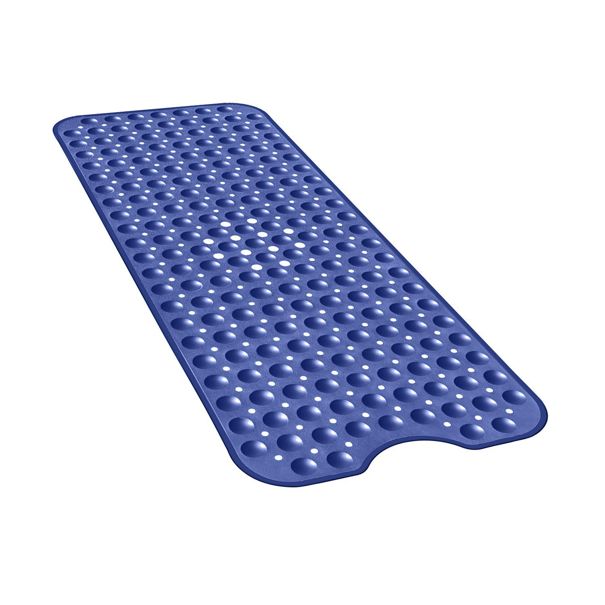 YINENN Bath and Shower Safety Mats 40x16 inch, Non Slip with Suction Cups for Bathroom Stall and Tub Floor, Extra Large and Machine Washable, Drain Holes Keep Bathtub Clean, Dark Blue