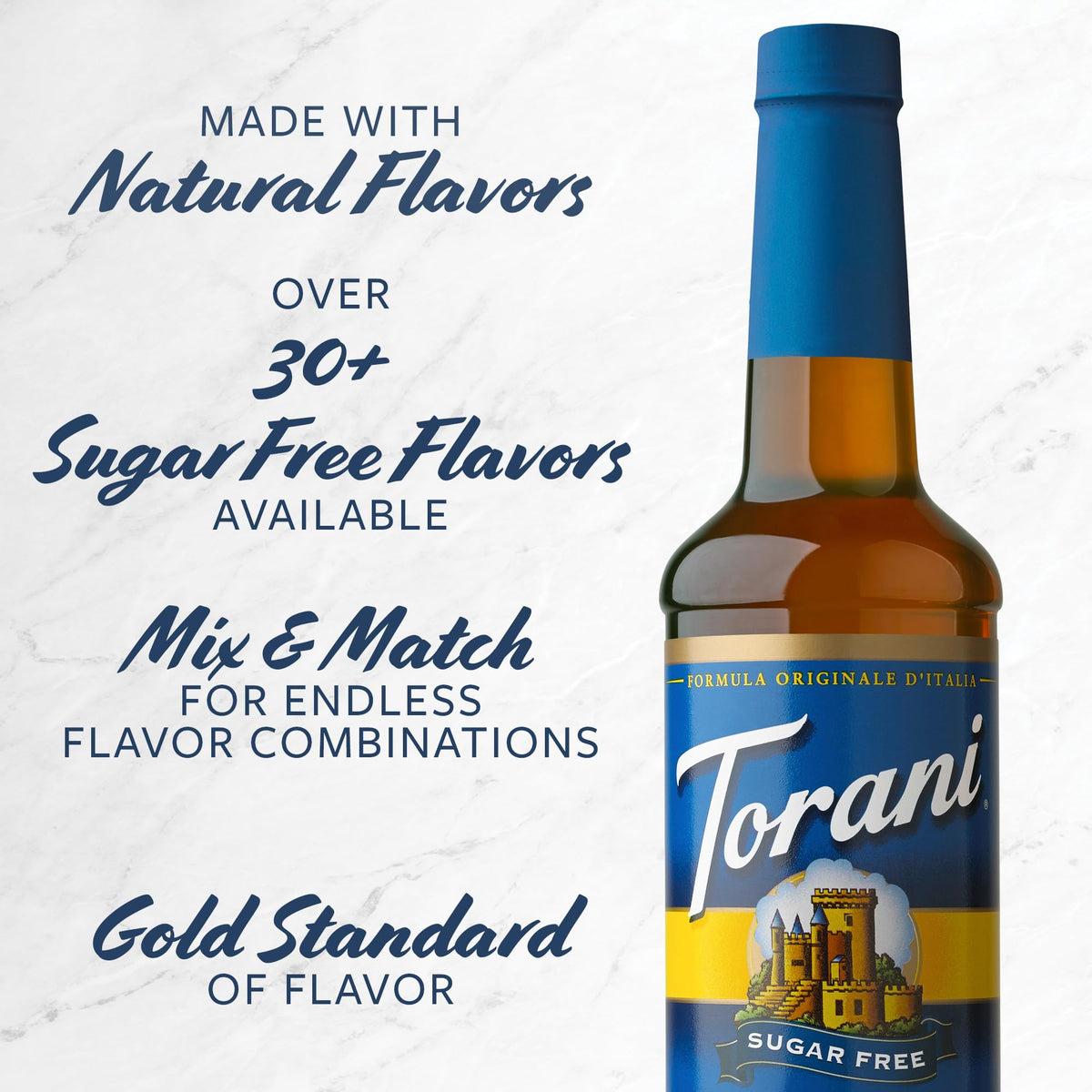 Torani Sugar Free Drink Syrup Coffeehouse Variety Pack, 12.7 fl oz Set of 4