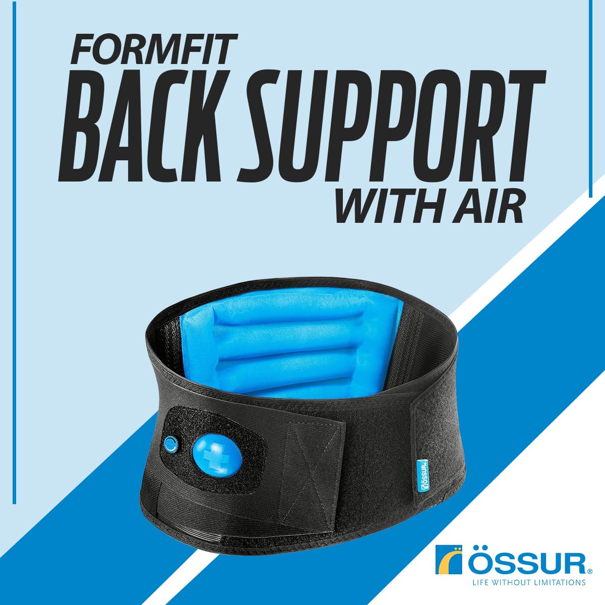 Össur Formfit Back Support Air - Advanced Lumbar Brace for Pain Relief, Posture Correction, and Spinal Health with Air Cushion Comfort (Small)