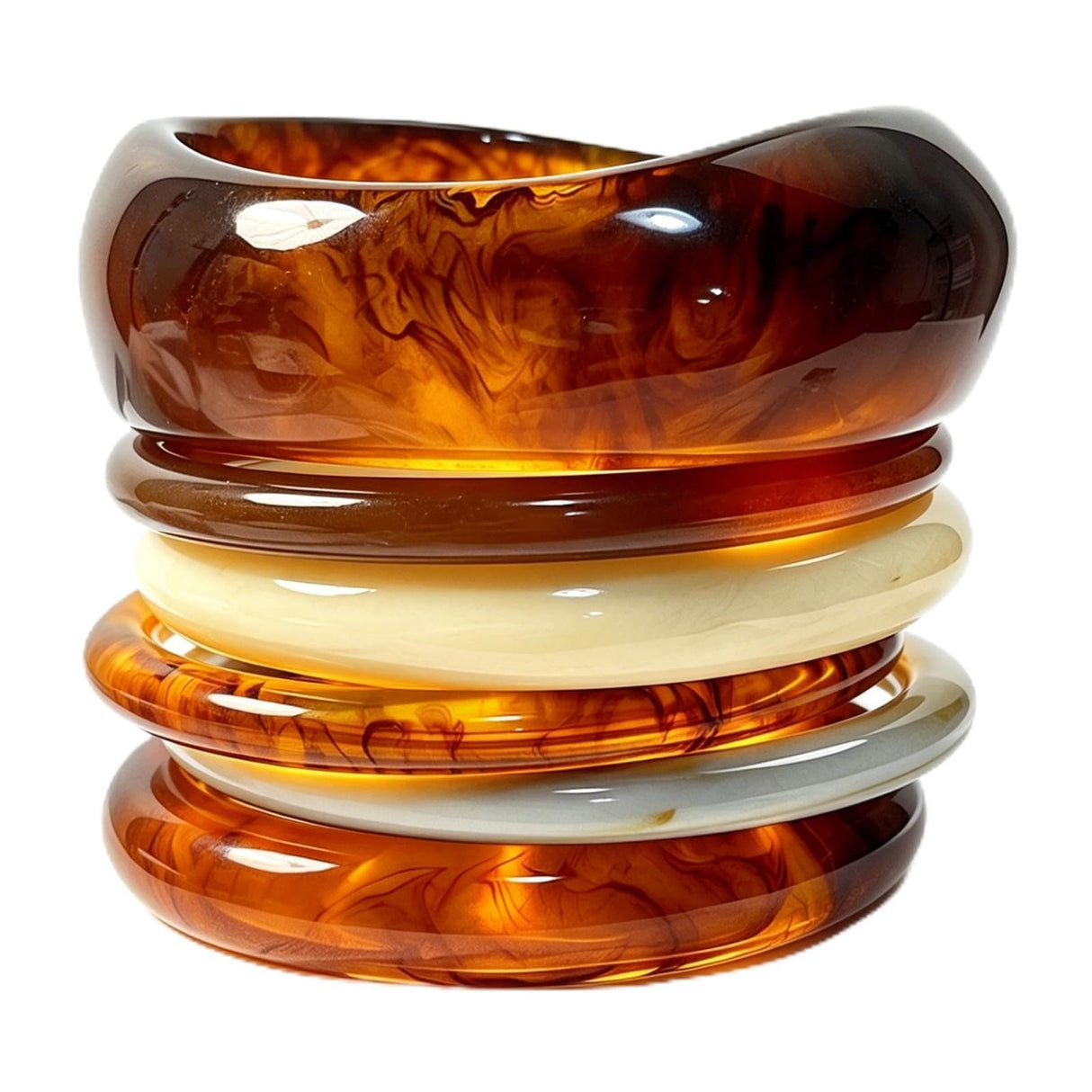 FIRSAUKI Chunky Resin Acrylic Bangle Bracelets for Women