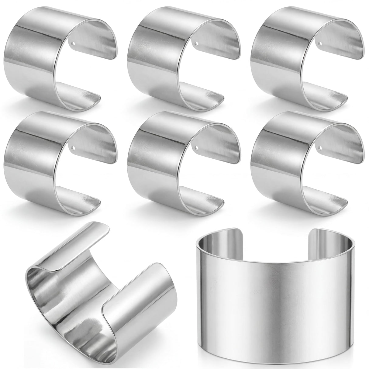 Liliaafar 6 Pcs Silver Corsage Wristlet Cuff Bracelets Women,Cuff