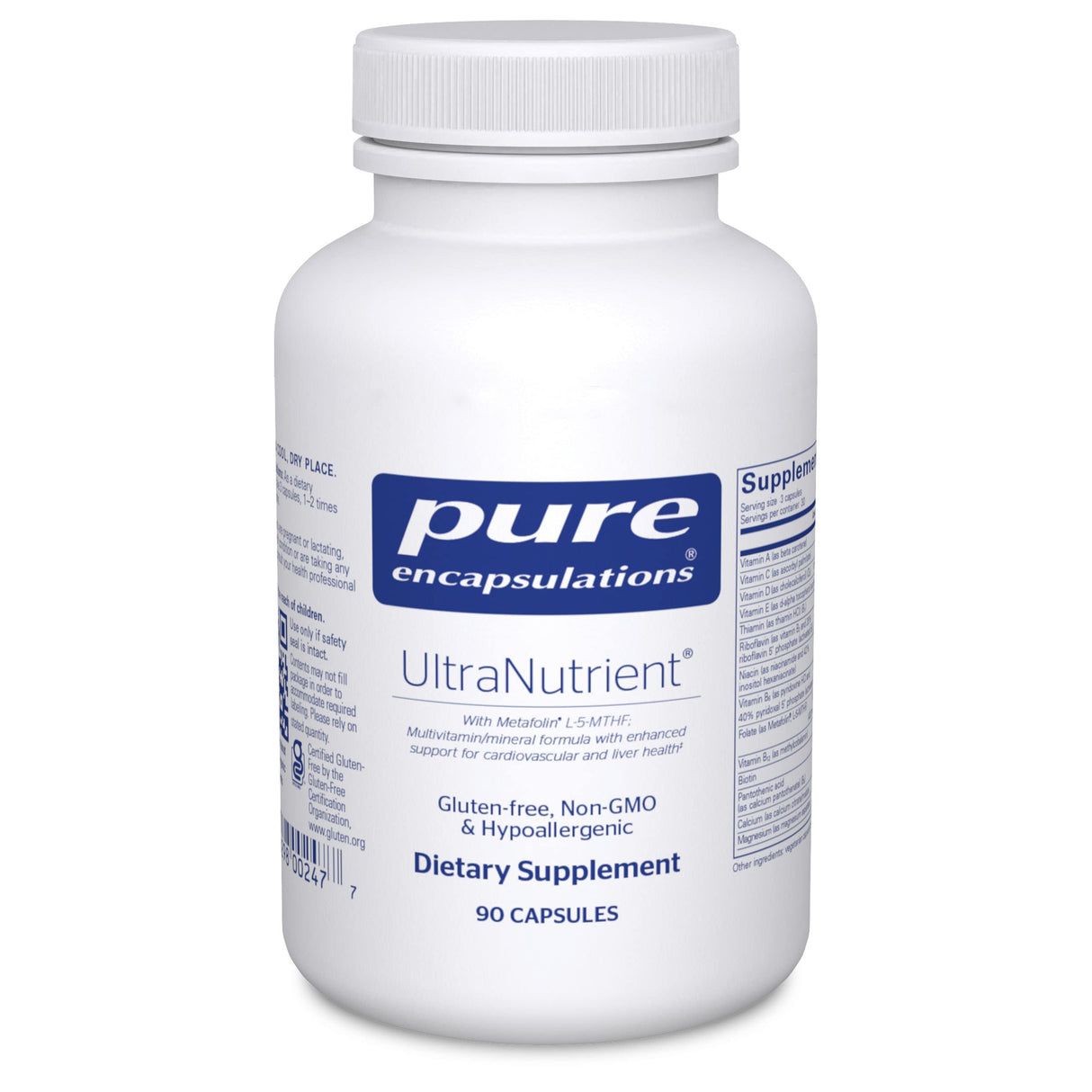 Pure Encapsulations UltraNutrient - Minerals & Multivitamins - Supports Liver & Heart Health* - Supplement for Antioxidants - with Vitamin C, CoQ10 & More - Gluten Free - 90 Capsules