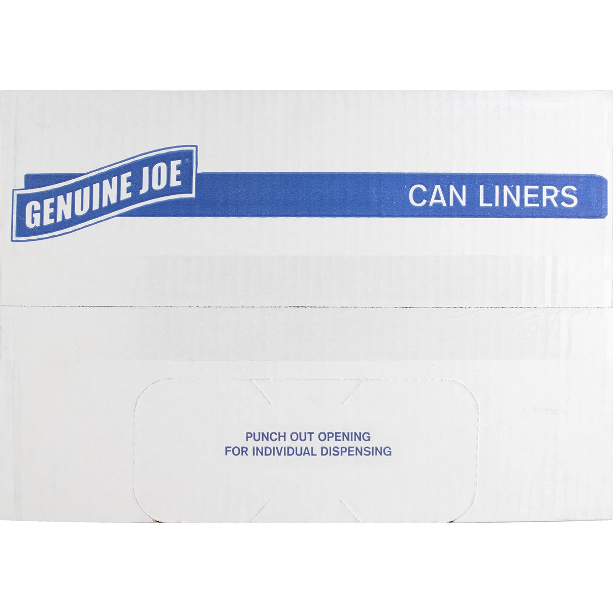 Genuine Joe Low Density Can Liners, 28.5" x 43", 23 gal Capacity, 1.0 mil, Black, Fits Slim Jim Receptacles, 150 Count