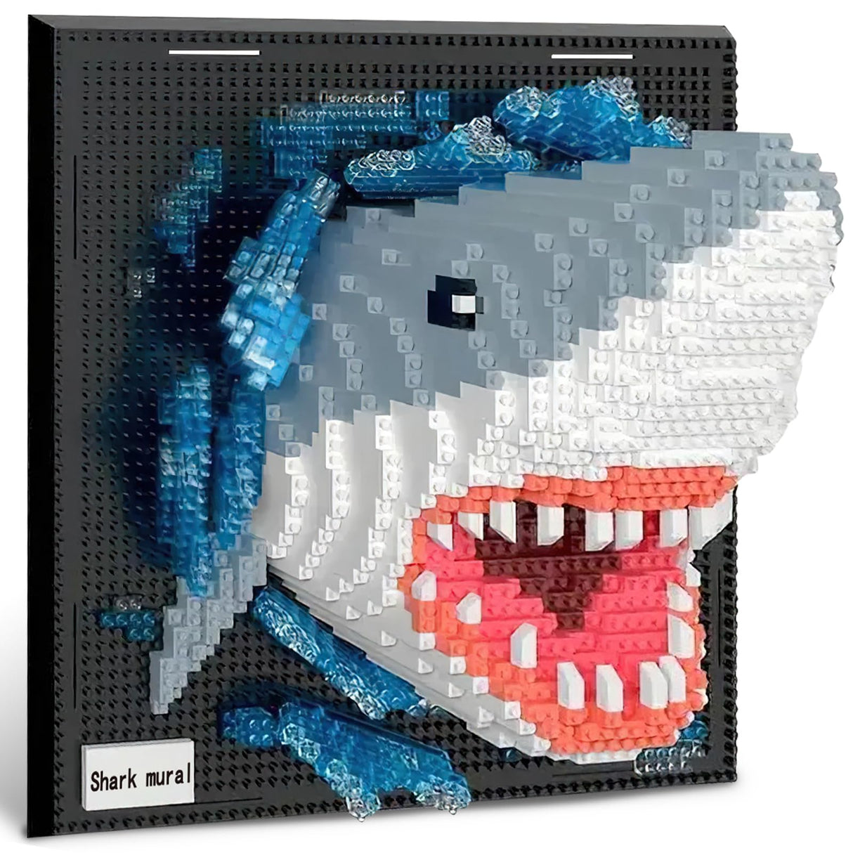 Shark Animal 3D Wall Art Micro Mini Building Blocks Set for Adults, Unique Home Wall Decor or Table Display, No Compatible with Lego, Ideal Birthday Christmas Toy Gift for Teens (2166 PCS)