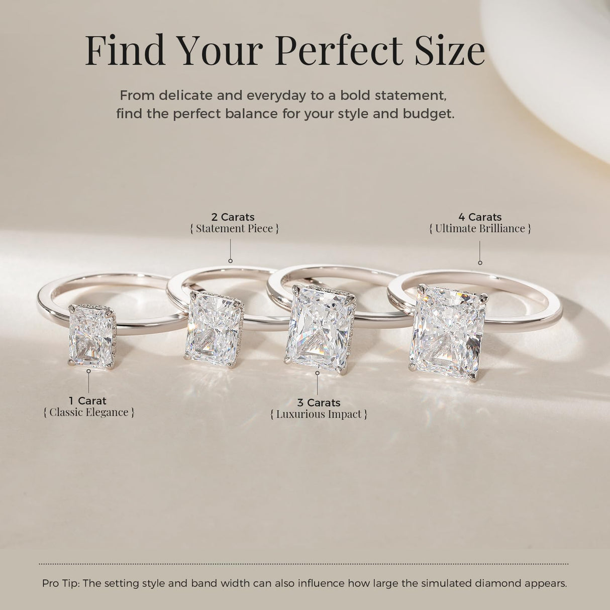 EAMTI 3CT 925 Sterling Silver 14K Gold Plated Engagement Rings Radiant Cut Solitaire Cubic Zirconia CZ Wedding Promise Rings for Her Wedding Bands for Women Size 6.5