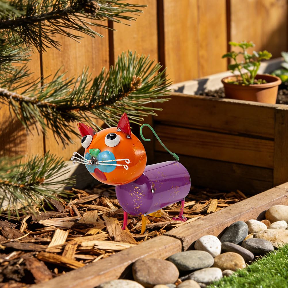 The Aura Collective Yard Decorations Outdoor Metal Cat Statue