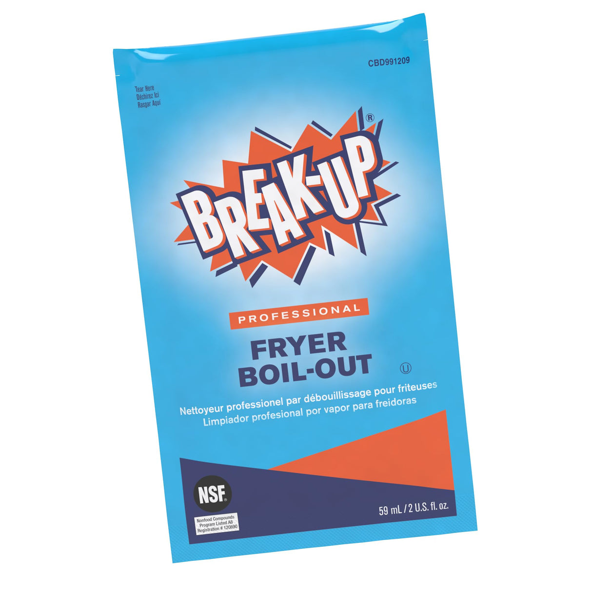 Diversey Break-Up Professional Fryer Boil-Out Cleaner Liquid, Heavy-Duty Food Service Fryer Degreaser, Removes Carbonized Grease, Portion-Control Packets, 2 oz (Case of 36)