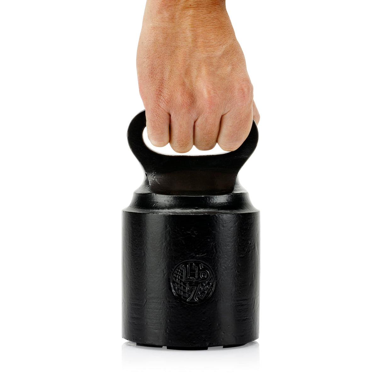 CRAFTSMAN ROAD Cast Iron Door Stop Decorative, Weighted Heavy Door Weight 7lb Antique Free Standing 7' x 4' Non Slip with Handle (Black)