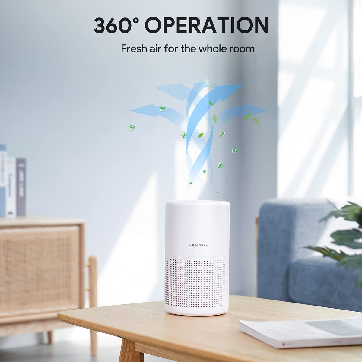 Air Purifiers for Bedroom, FULMINARE H13 True HEPA Filter Up to 1086 Ft²