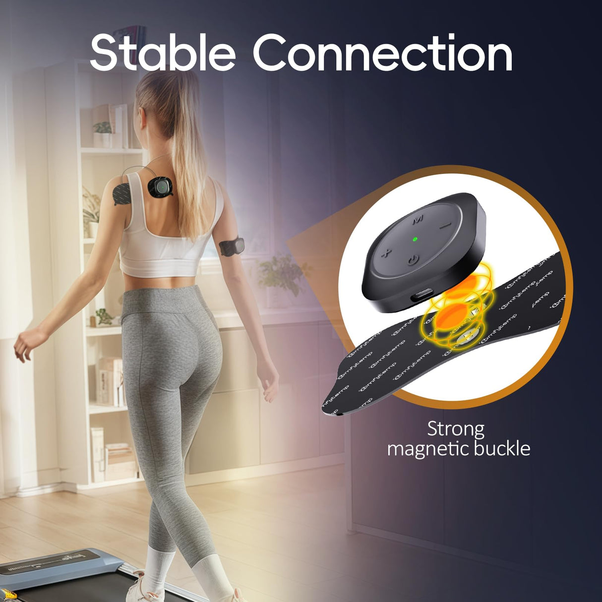 Comfytemp Wireless TENS Unit 30 Modes Muscle Stimulator for Pain Relief, FSA HSA Eligible 2 Packs Rechargeable TENS Machine with Remote, Pulse Muscle Stimulator for Back Shoulder Sciatica (4pads)