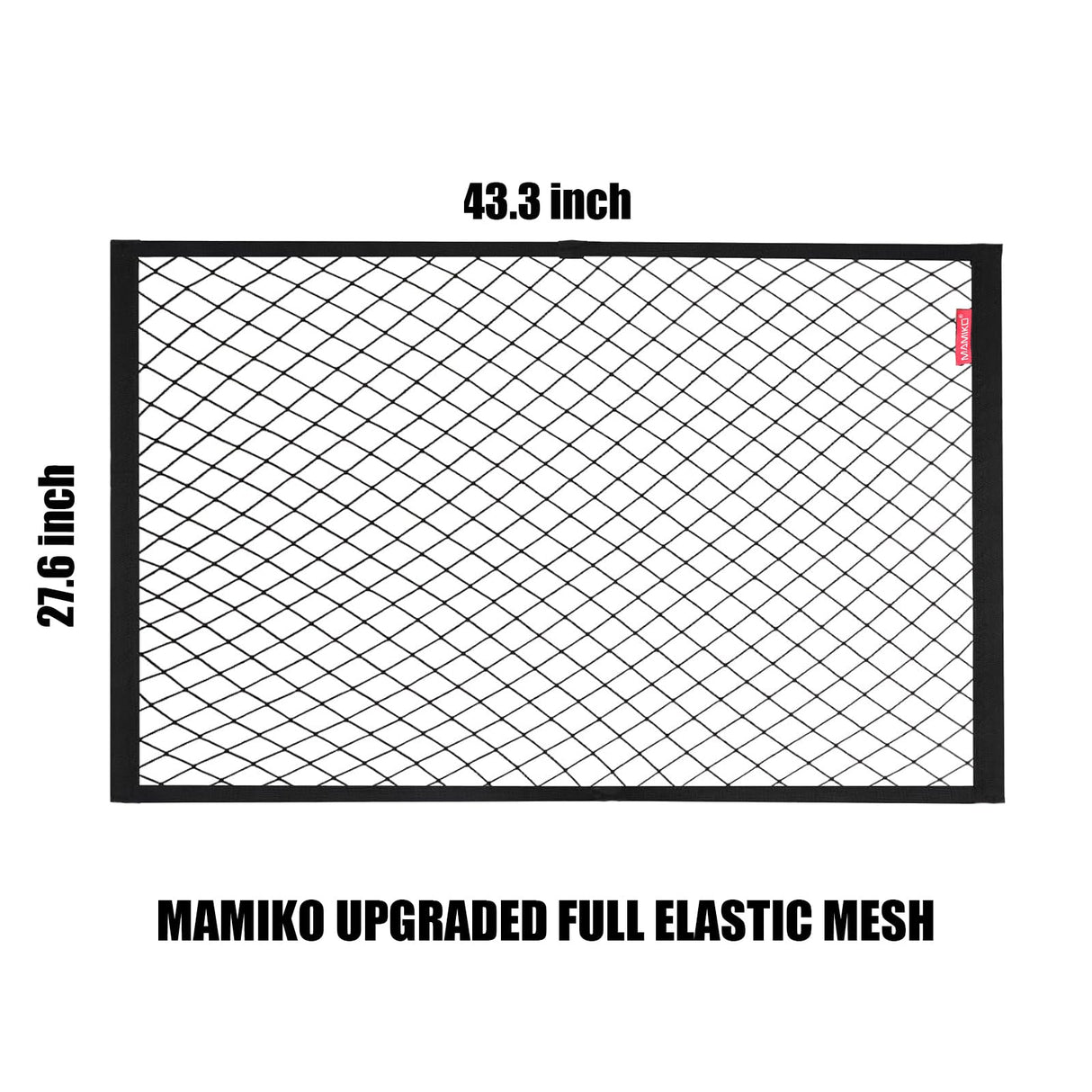 MAMIKO Cargo Net for Utility Folding Wagon, Garden Cart, Folding Trolley Cart, Beach Cart, Made of Heavy Duty Nylon Net with Storage Bag / 43.3"X27.6"to 78.7"×51.1"