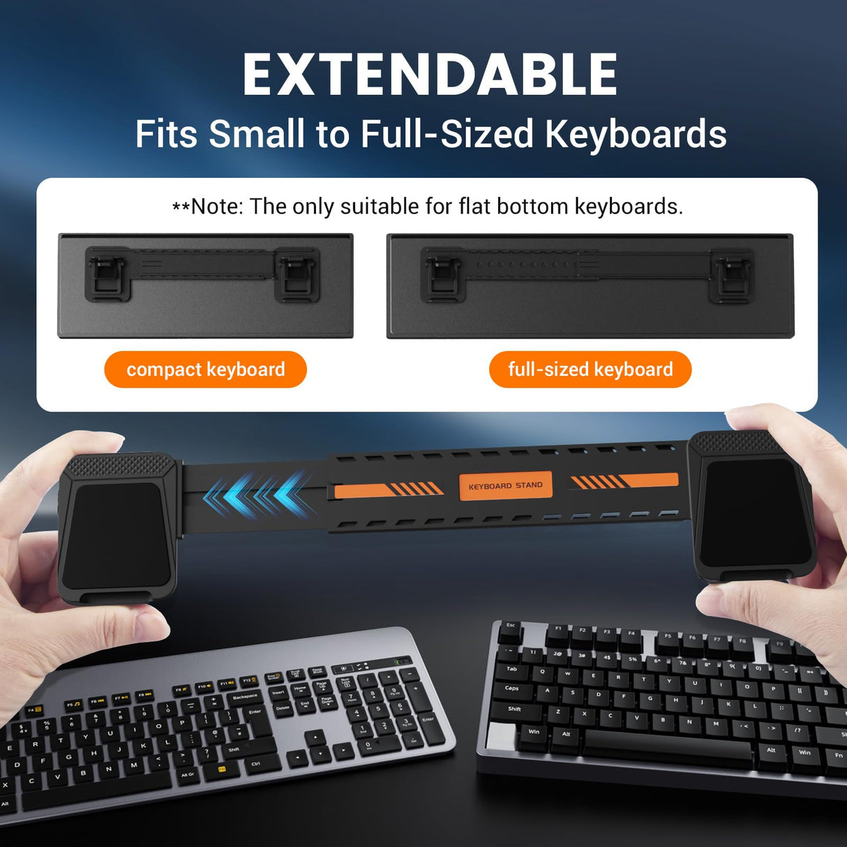 HONKID Computer Keyboard Stand for Desktop,Adjustable Keyboard Riser for Apple Magic Keyboard and Flat-Back Keyboards Only, Ergonomic Office Desk Accessories