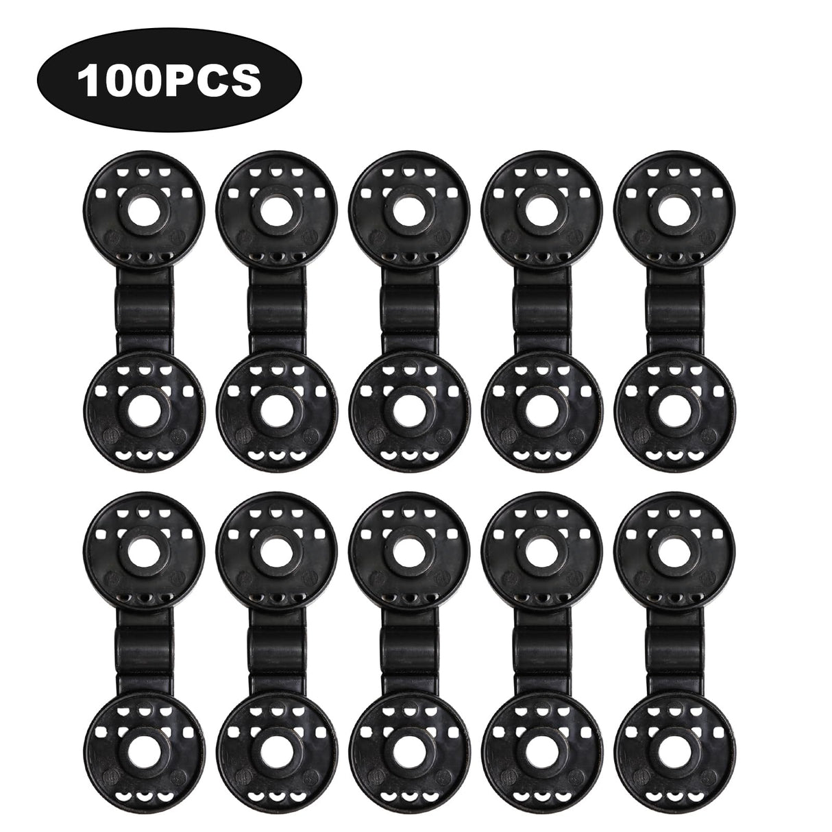 100PCS Shade Cloth Clips with Lock Grip, Heavy Duty Round Plastic Clips for Windproof Awning, Sun Shade Net, Garden Greenhouse and Anti Bird Netting