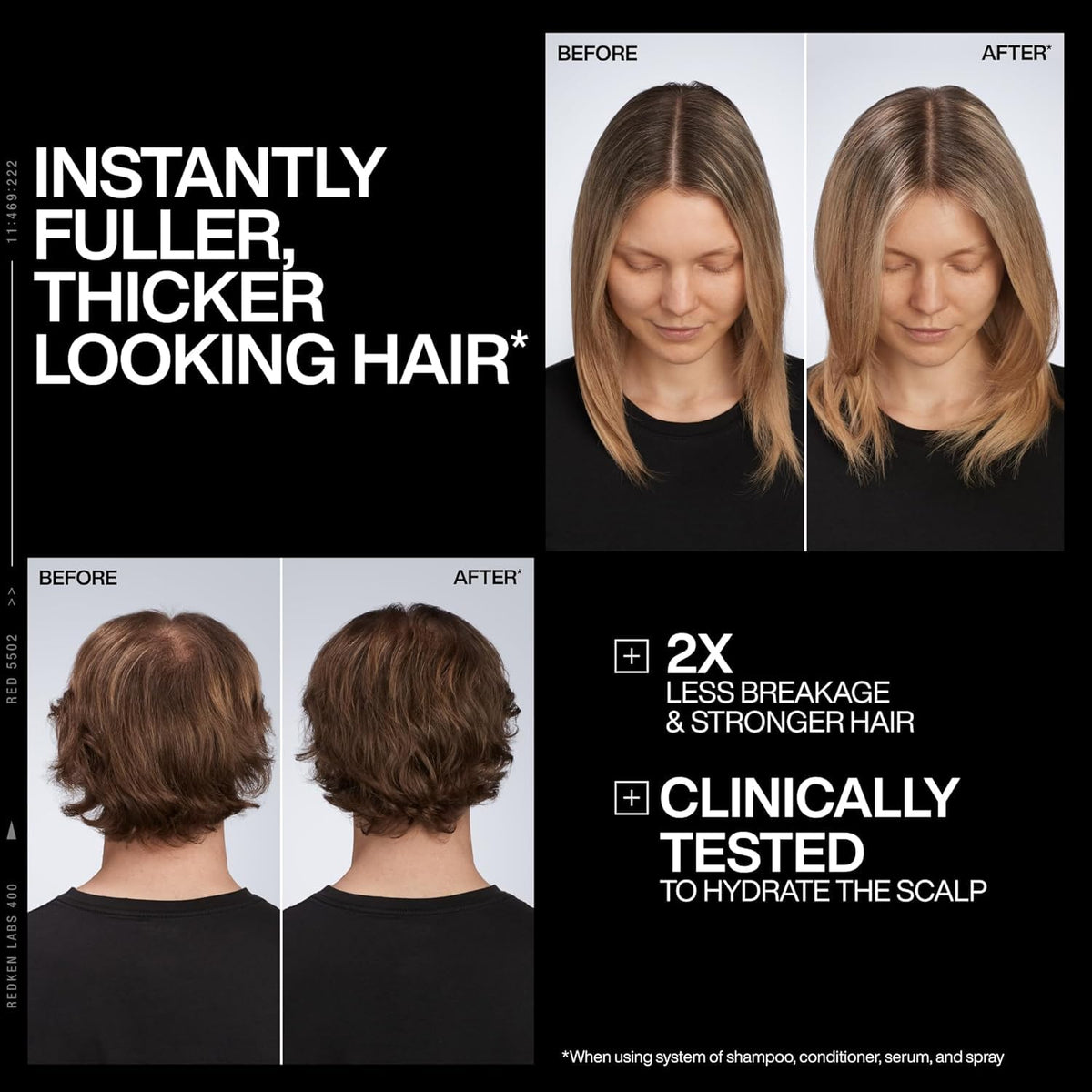 Redken Acidic Grow Full Densifying Shampoo – For Thicker-Looking Hair
