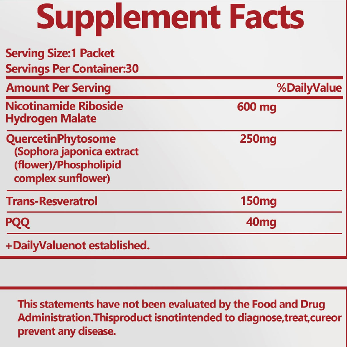 widraw NAD 1000mg Liquid – 30 Packets – NAD+ Drink Mix with Nicotinamide Riboside, PQQ & Resveratrol – Berry Flavor, Boosts Energy, Focus & Anti-Aging