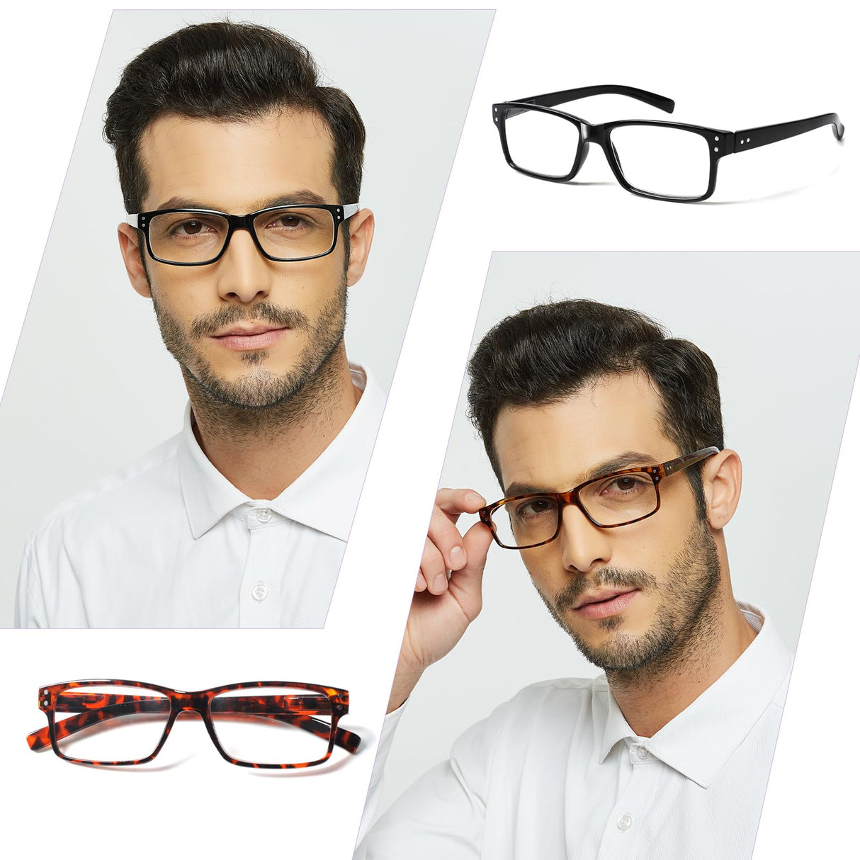 NORPERWIS Reading Glasses 6 Pairs Quality Readers Spring Hinge Glasses for Reading for Men and Women (6 Pack Mix Color -3, 1.25)