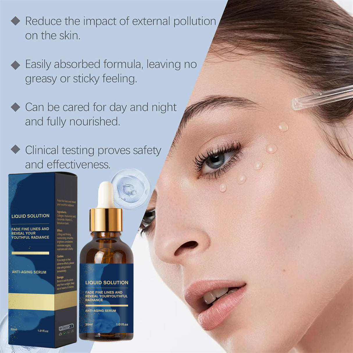Olavita Face Serum, Olavita Serum, Vitamin C & E, Anti Aging Face Tightening, Boost Skin Collagen, Reduce Wrinkles & Plump Skin(2pcs)