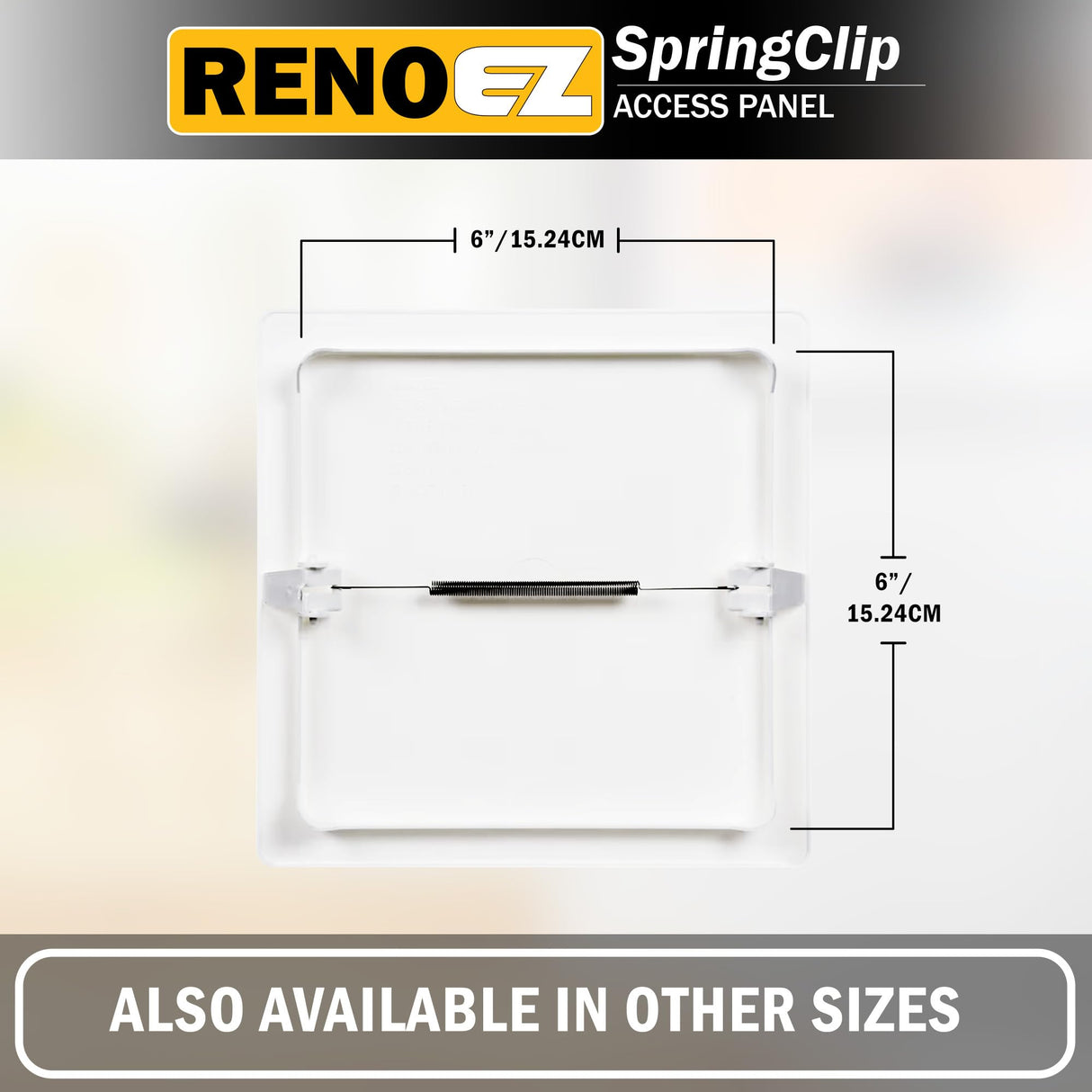 RenoEZ Access Panel For Drywall - 12x12 inch - No Tools Required - Wall Hole Cover - Access Doors For Drywall - Spring Loaded for Wiring | HVAC | Plumbing - Textured White (1)