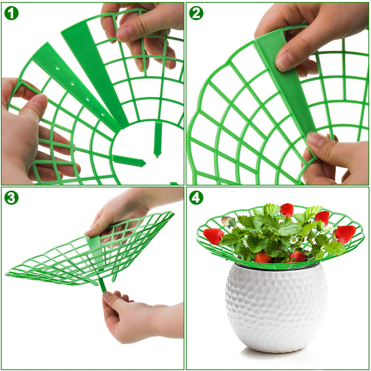 Pumtus 20 Pack Strawberry Supports, Strawberry Plant Stand With 3 Sturdy Legs, Strawberry Growing Racks, Strawberry Growing Frame Holder Cage, Keeping Berries Clean