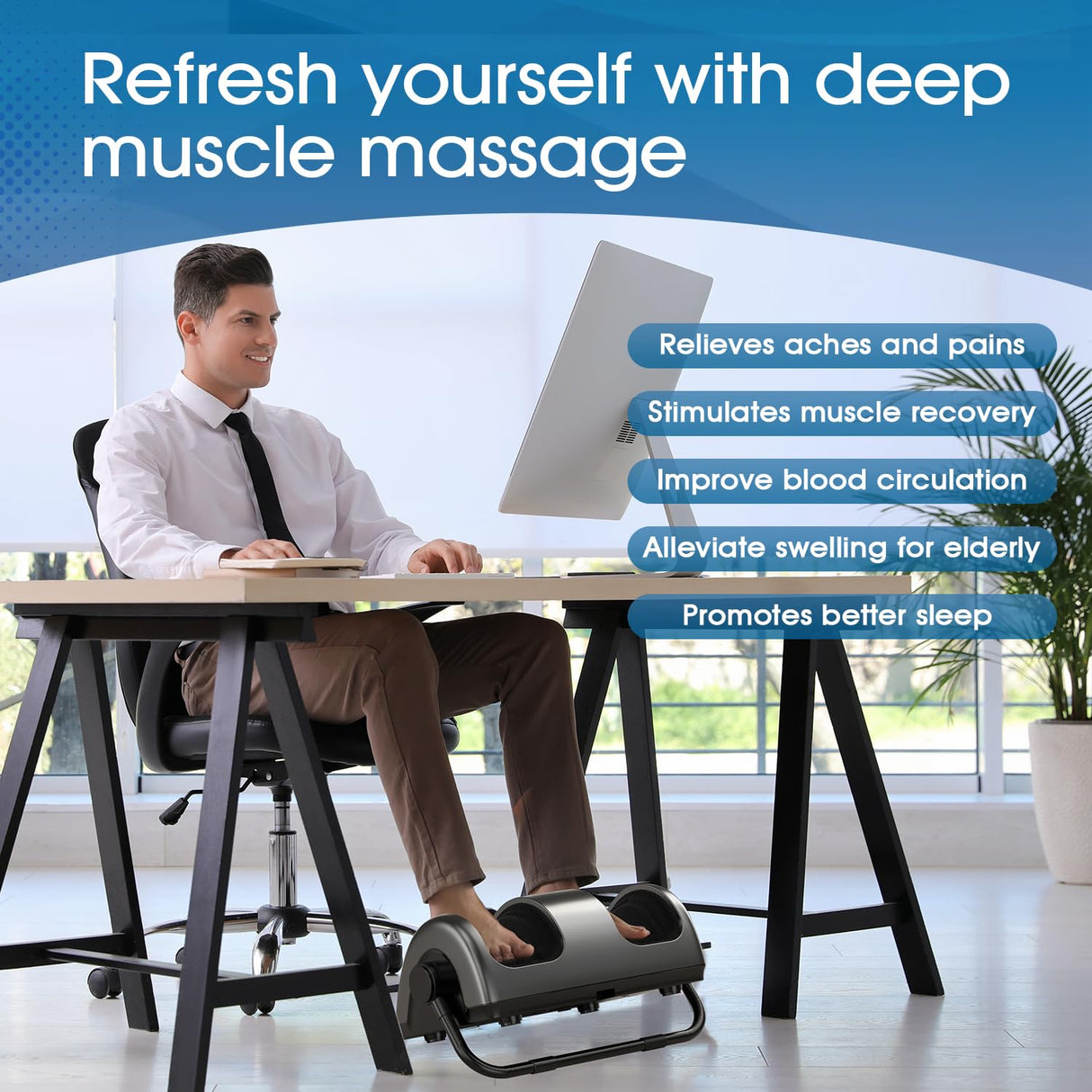 TISSCARE Foot Massager with Heat, FSA HSA Eligible, Shiatsu Foot Massager for Plantar Fasciitis, Neuropathy, Circulation and Pain Relief, Remote Control, Deep Kneading, Gifts for Women Men Mom Dad