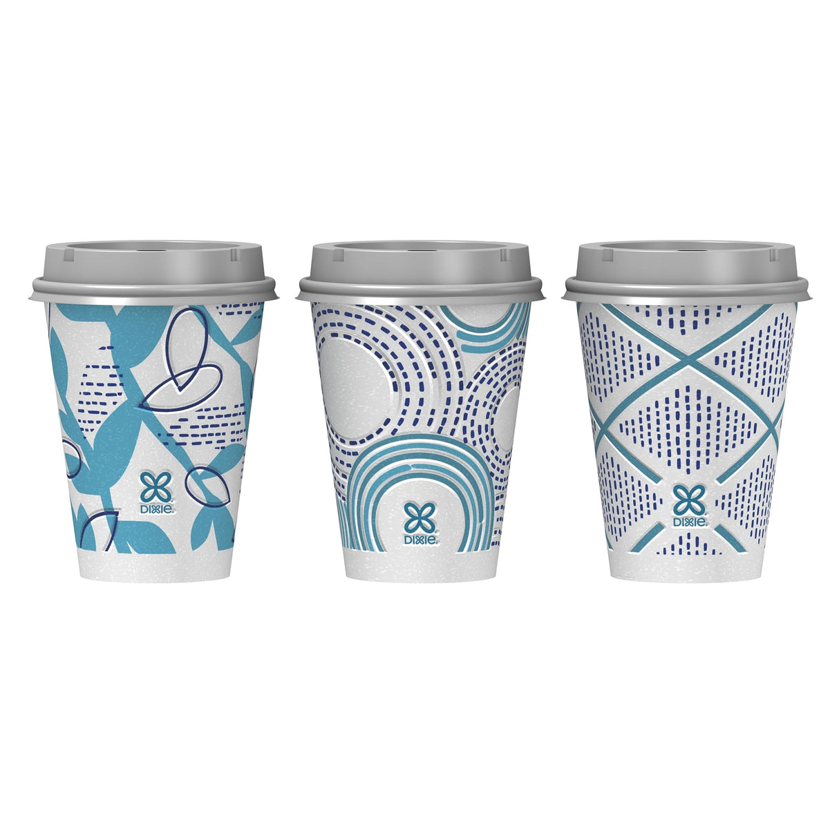Dixie To Go Paper Coffee Cups With Lids, 12 oz, 66 ct, Disposable Insulated Paper Cups for On-The-Go Hot or Cold Beverages
