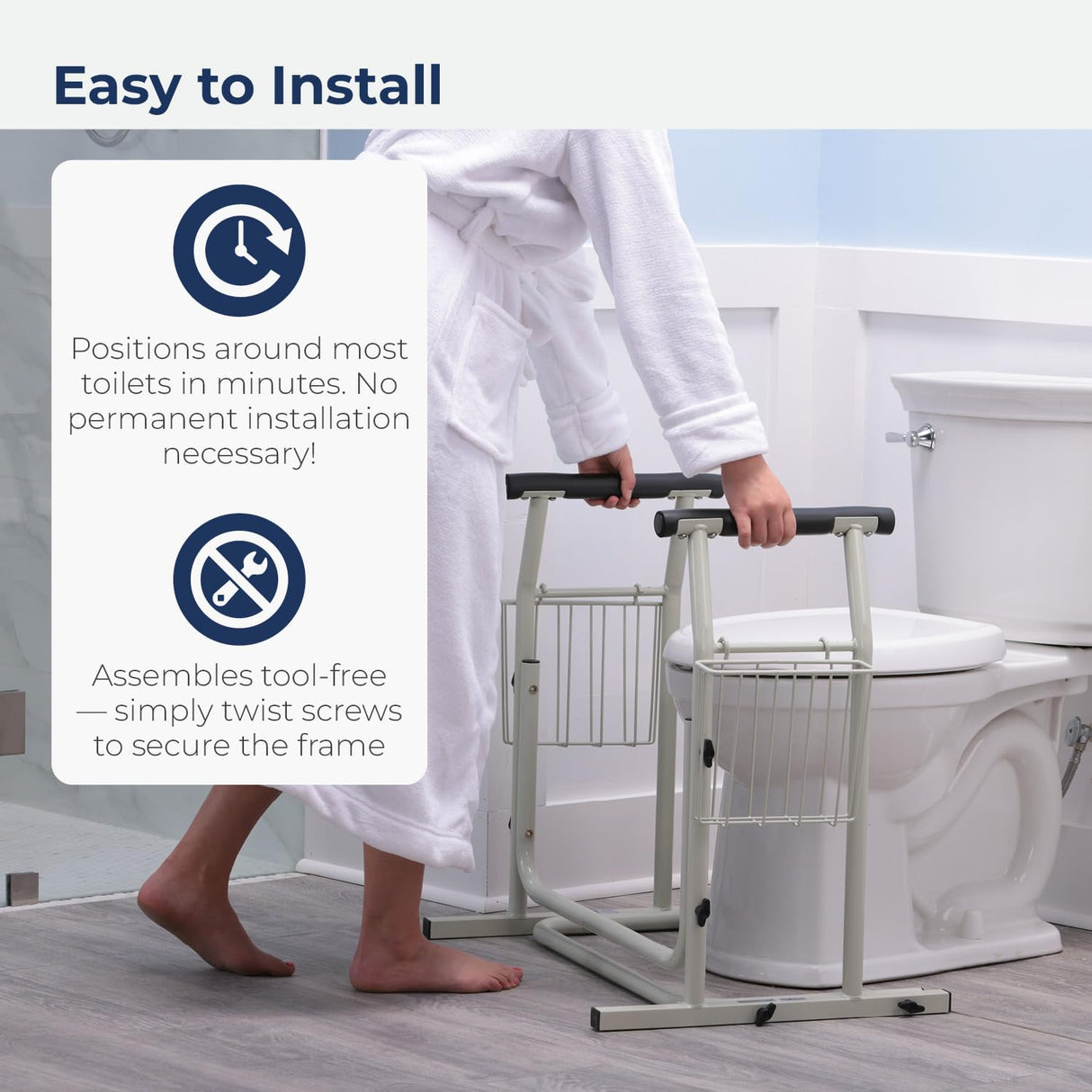 Drive Medical Stand Alone Toilet Safety Rail