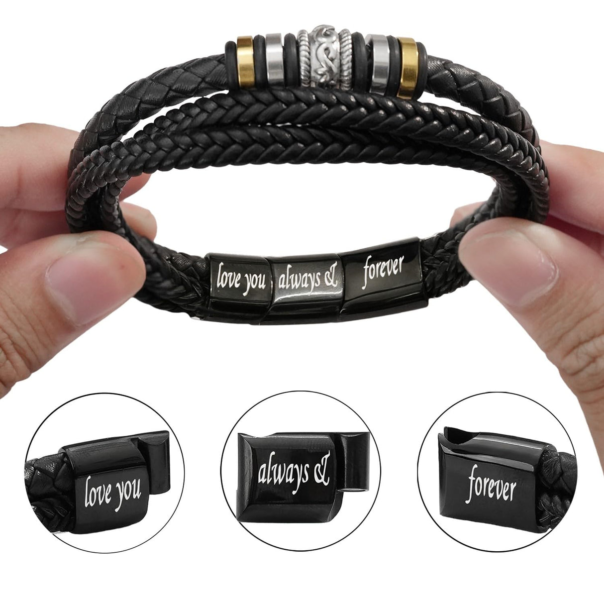 Larvincy To My Son Bracelet From Mom Dad, Wedding Birthday Graduation Gifts