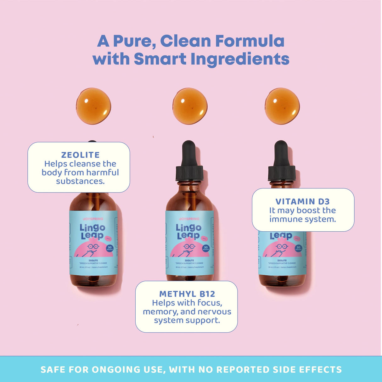 JoySpring Speech & Communication Support for Kids | Zeolite Supplement for Wellness | Supports Development & Learning | Made in USA