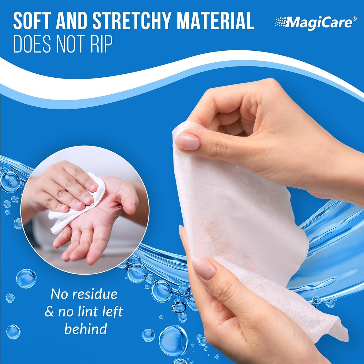 MagiCare 75% Large Alcohol Wipes (4-80ct pks, 320ct), Hand Sanitizer Wipes