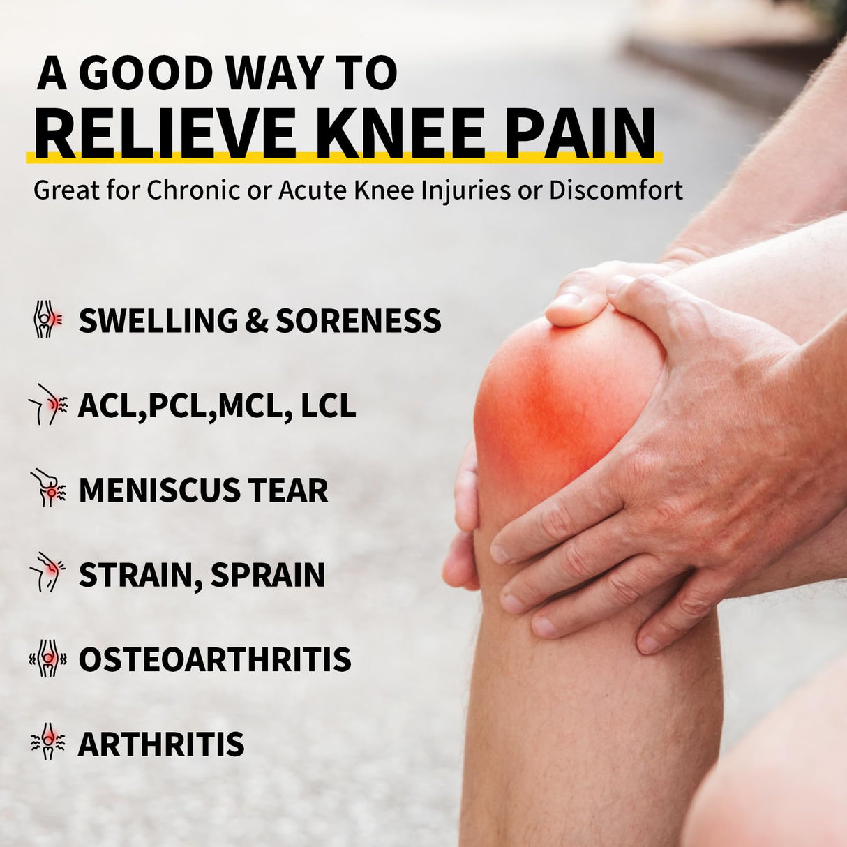 CAMBIVO Knee Brace Support(2 Pack), Knee Compression Sleeve for Running, Hiking, Basketball, Arthritis, ACL, Meniscus Tear, Knee Pain Relief and Injury Recovery (Upgrade-Black,XXX-Large)