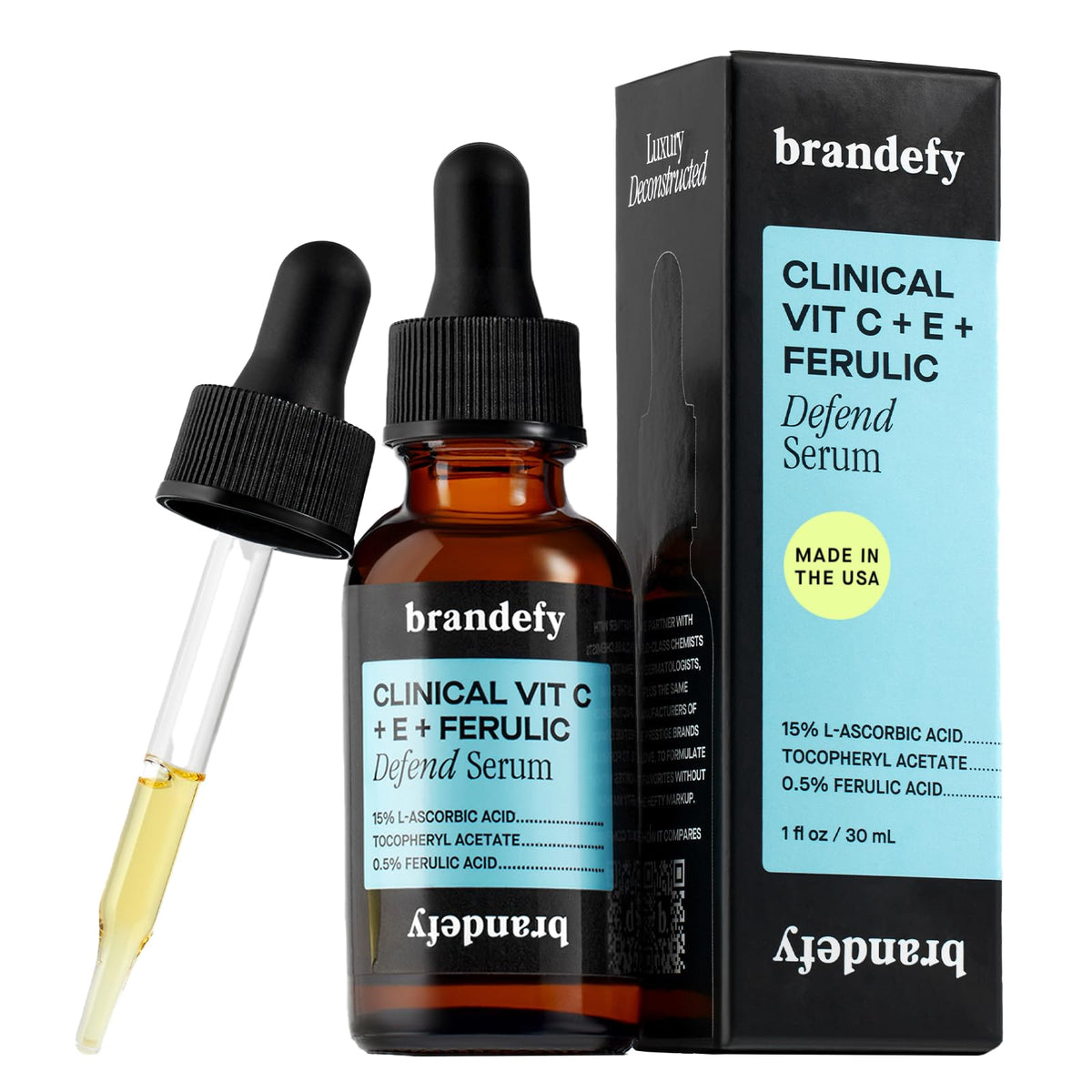 Brandefy Vitamin C Face Serum 15 L Ascorbic Acid Ferulic Acid 5 Brandefy Vitamin C Face Serum 15 L Ascorbic Acid Ferulic Acid 5