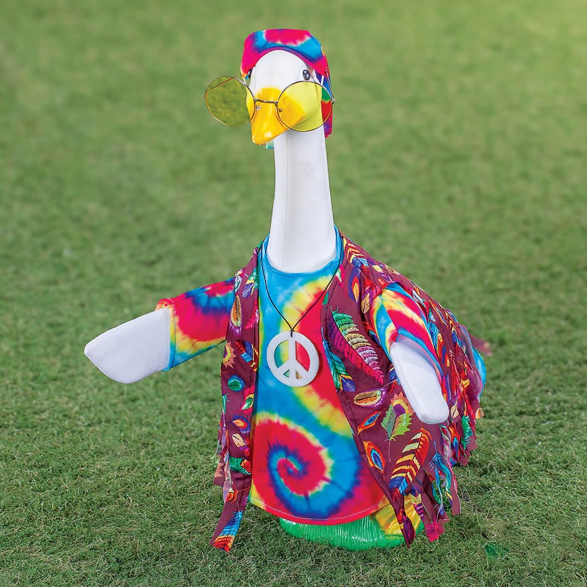 Gaggleville Hippie Goose Outfit, Fits Large 23" H Statue, by Fox Valley Traders