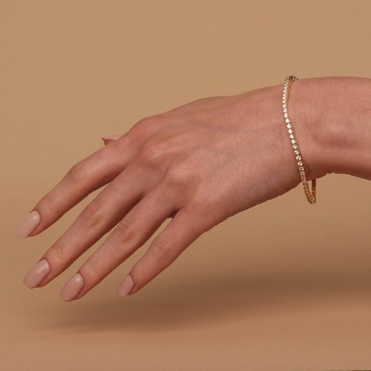 PAVOI 14K Gold Plated Cubic Zirconia Classic Tennis Bracelet | Yellow Gold Bracelets for Women | 7 Inches