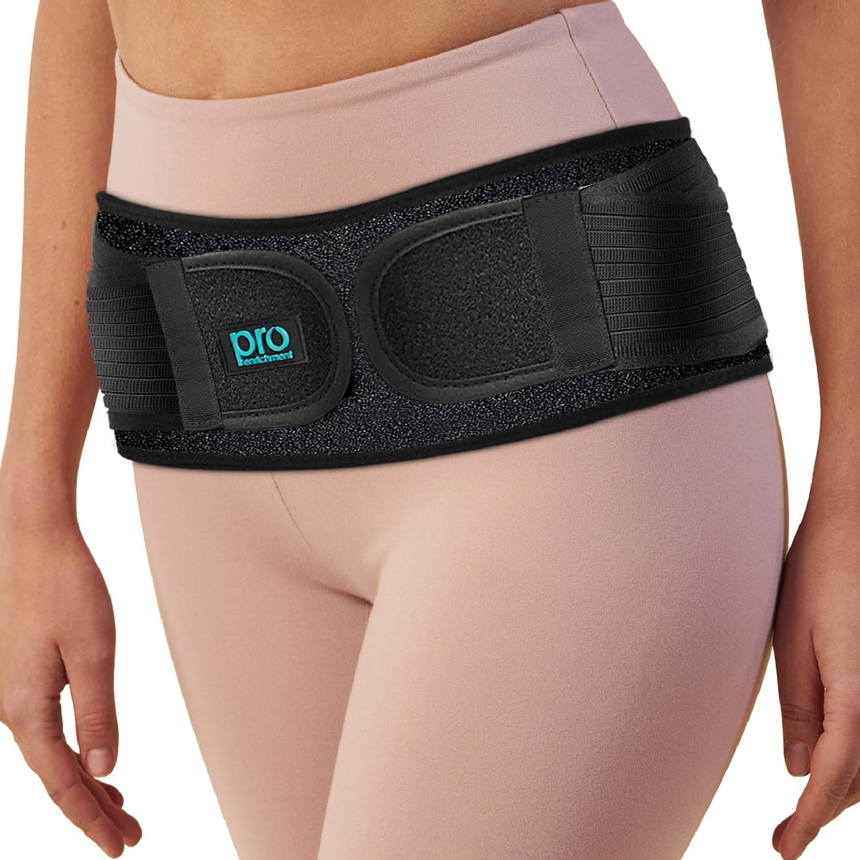 Pro Enrichment Sacroiliac Patented Hip Belt for Women and Men That Alleviates Sciatica, Pelvic, Lower Back, Leg and Sacral Nerve Pain Caused by SI Joint Dysfunction| Hip Brace (Regular)