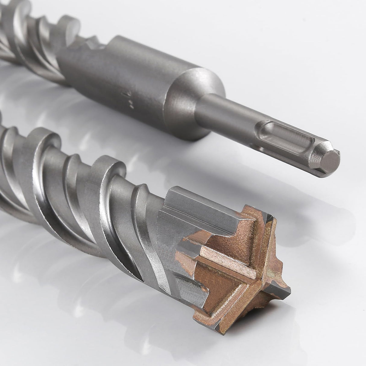 Wensilon Extension Concrete Drill Bit Lengthening 1pcs 1" X 30" Cross-Type Double Thread Carbide Material Suitable for Concrete, Brick, Cement Walls, Stone, Extra Long Hammer Drill Bits for Concrete