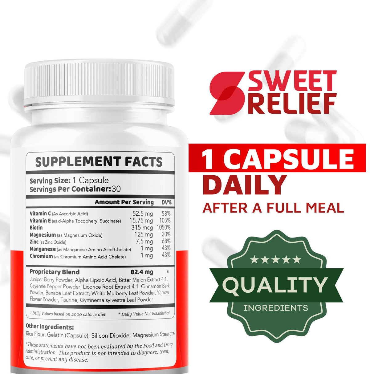 (2 Pack) Sweet Relief Capsules - Official SweetRelief Premium Formula Supplement Pills, Advanced Sweet Relief Glycogen Support Formula for Wellness & Overall Health, 60 Capsules for 2 Months