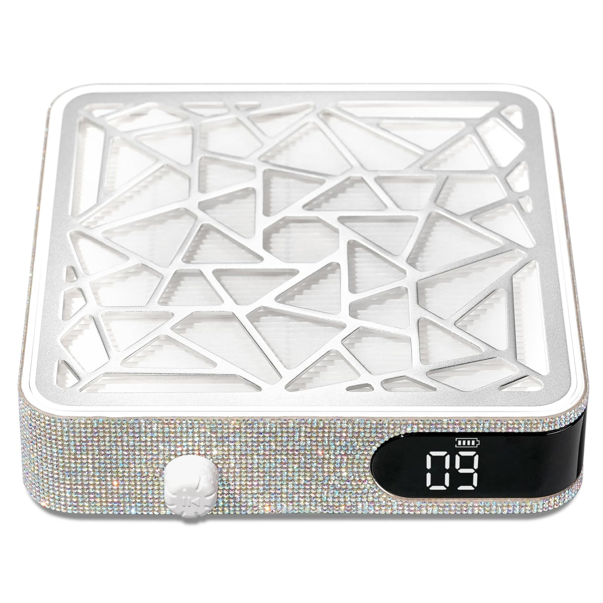 CHRISTINE SHELLY Nail Dust Collector, Powerful Vacuum Fan Vent Dust Collector Extractor Dust Suction Machine for Acrylic Nails Polishing, Nail Salon, White Diamond