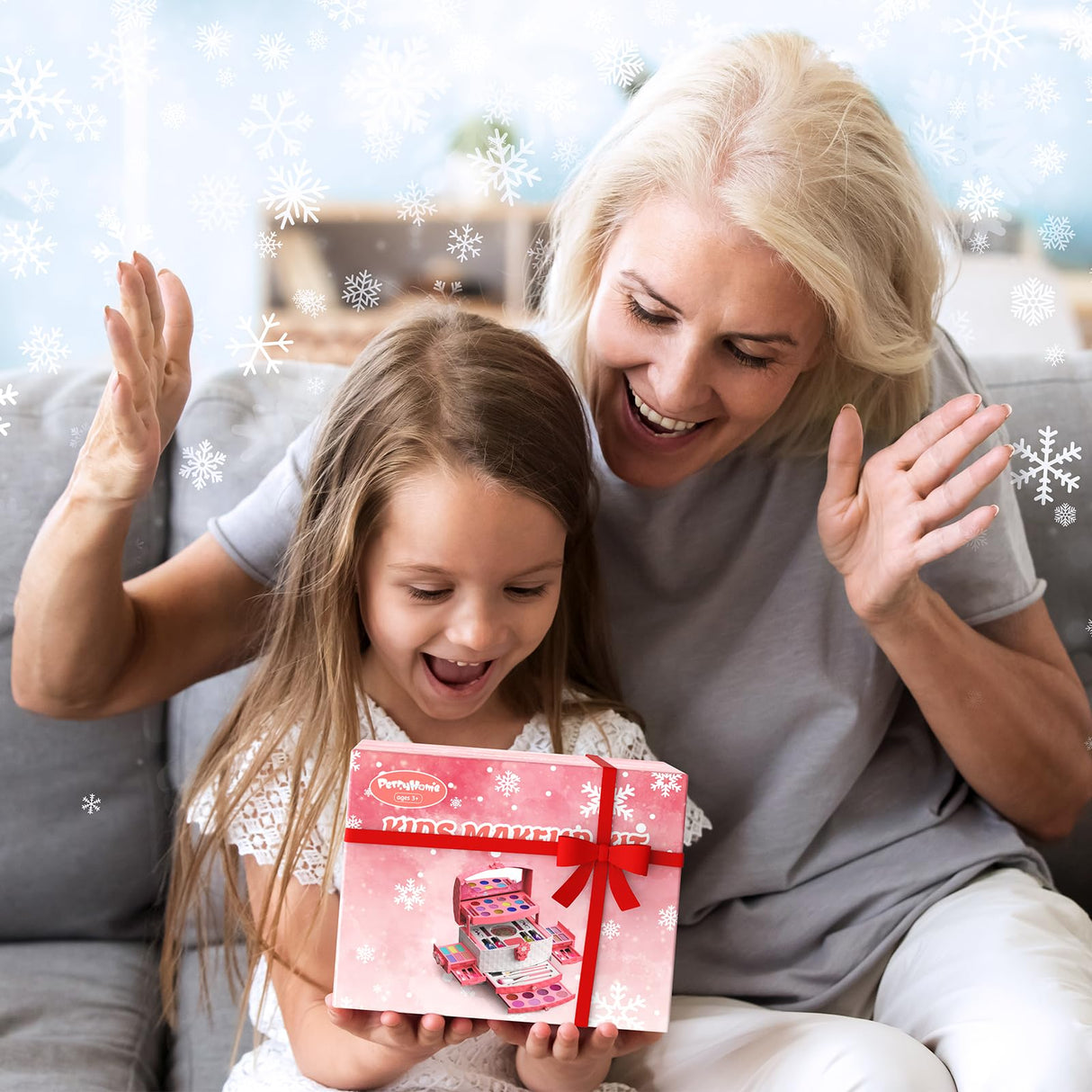 PERRYHOME Kids Makeup Set for Girl 56 Pcs Washable Real Cosmetic, Non-Toxic Frozen Toys Toddler Makeup Kit, Princess Dress up Christmas & Birthday Girl Gift for 3 4 5 6 7 8 9 10 11 12 Year Old Girls