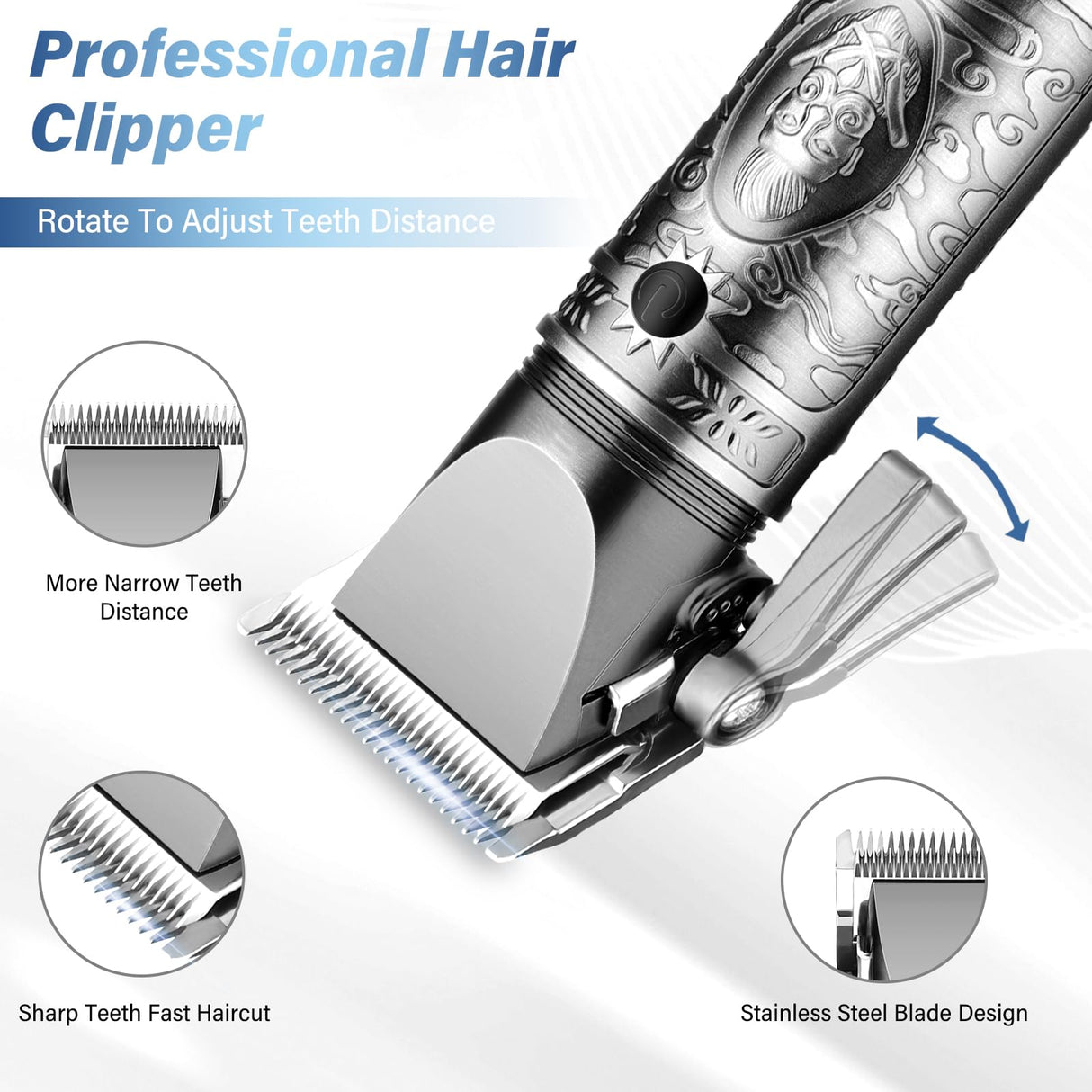 GSKY Professional Hair Clippers, Men's Beard Trimmer & Grooming Kit with Electric Razor, Clippers & Trimmers Set, Hair Cutting Machines