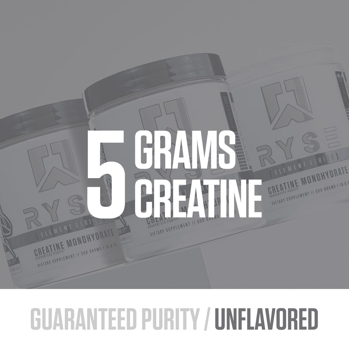 RYSE Creatine Monohydrate Powder - Unflavored - Supports Men & Women Lean Muscle Growth, Strength, Power, and Endurance - Helps Reduce Fatigue and Improve Workout Recovery - 60 Servings