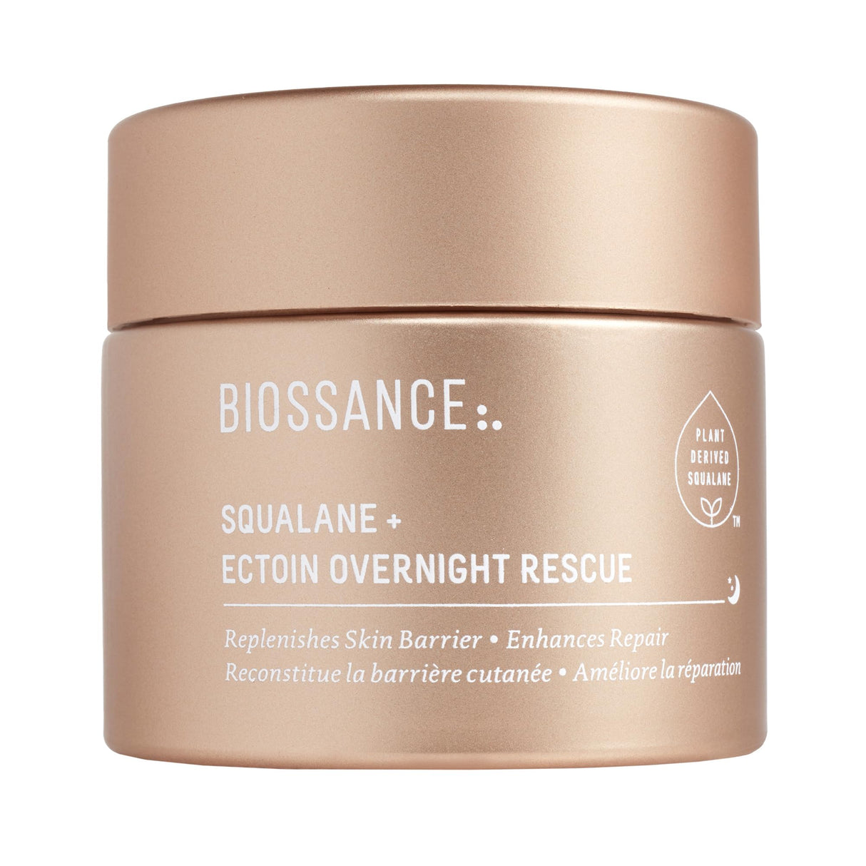 BIOSSANCE Squalane + Ectoin Overnight Rescue, hydrating, Firming and Smoothing Skin Care Treatment, 1.6oz