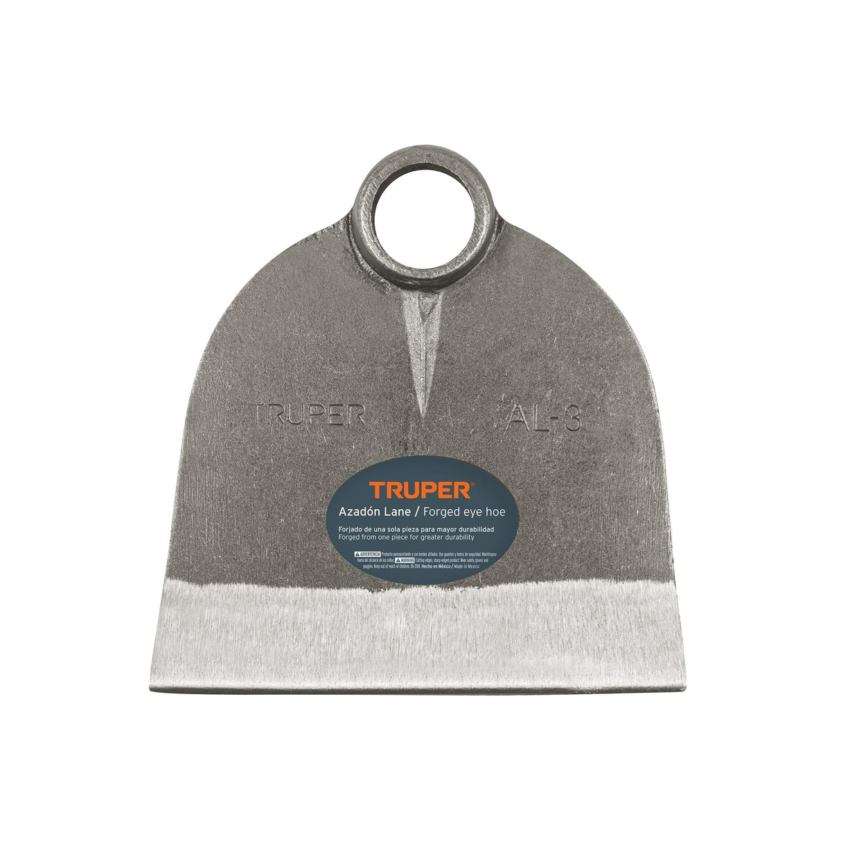 Truper Lane No. 3 Field Hoe Head, 2.1 lb Forged Steel, Heavy-Duty Replacement Hoe Head for Agriculture and Landscaping (Model AL-3/10609)