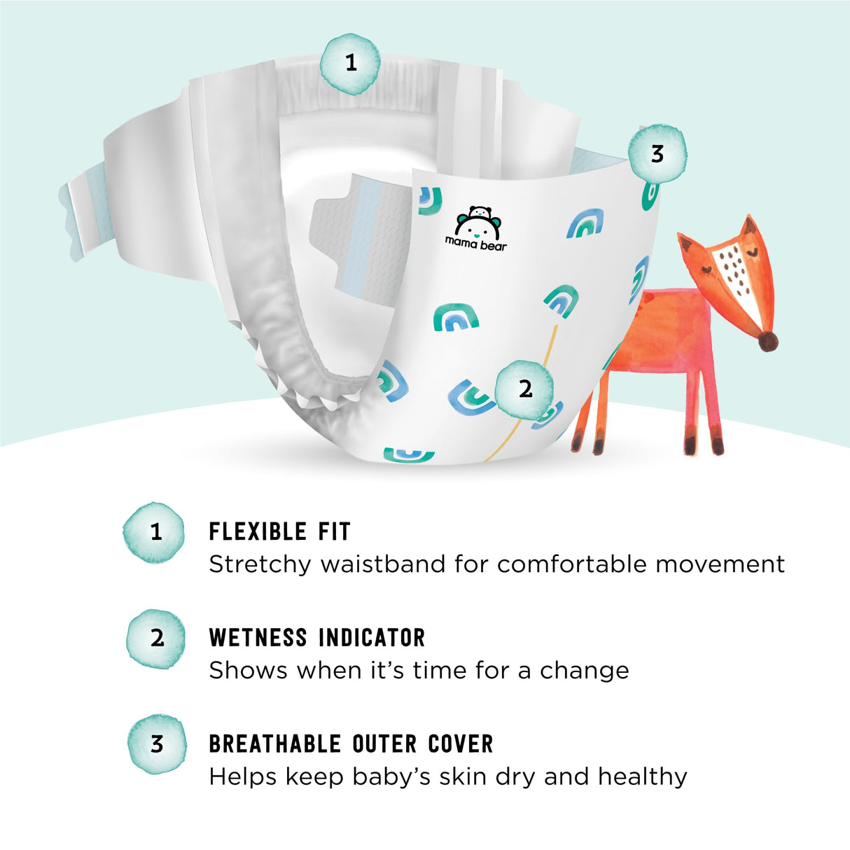 Amazon Brand - Mama Bear Gentle Touch Diapers, Hypoallergenic, Size 4, 148 Count, 4 Packs of 37, White