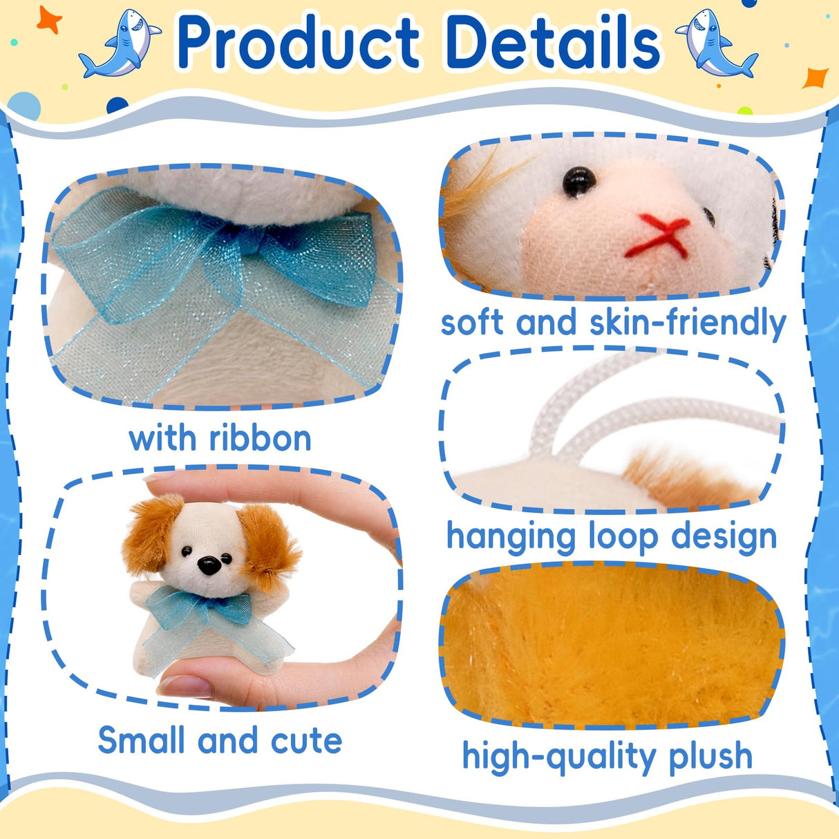 JoyRapt 48 Pack Small Stuffed Animals Bulk Gifts for Kids (2.3/2"-2.5/3.5" Each), Party Favors Toys for Girls, Easter Basket Stuffers Christmas Stocking Plushies (48PCS)