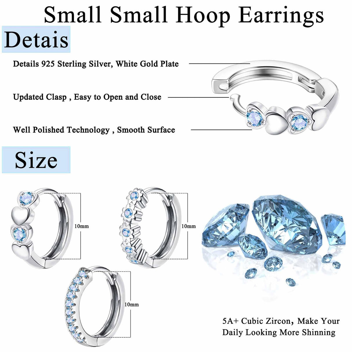 YADOCA ๐ต๐ฎ๐ฑ ๐ฆ๐๐ฒ๐ฟ๐น๐ถ๐ป๐ด ๐ฆ๐ถ๐น๐๐ฒ๐ฟ Earrings for Girls Women