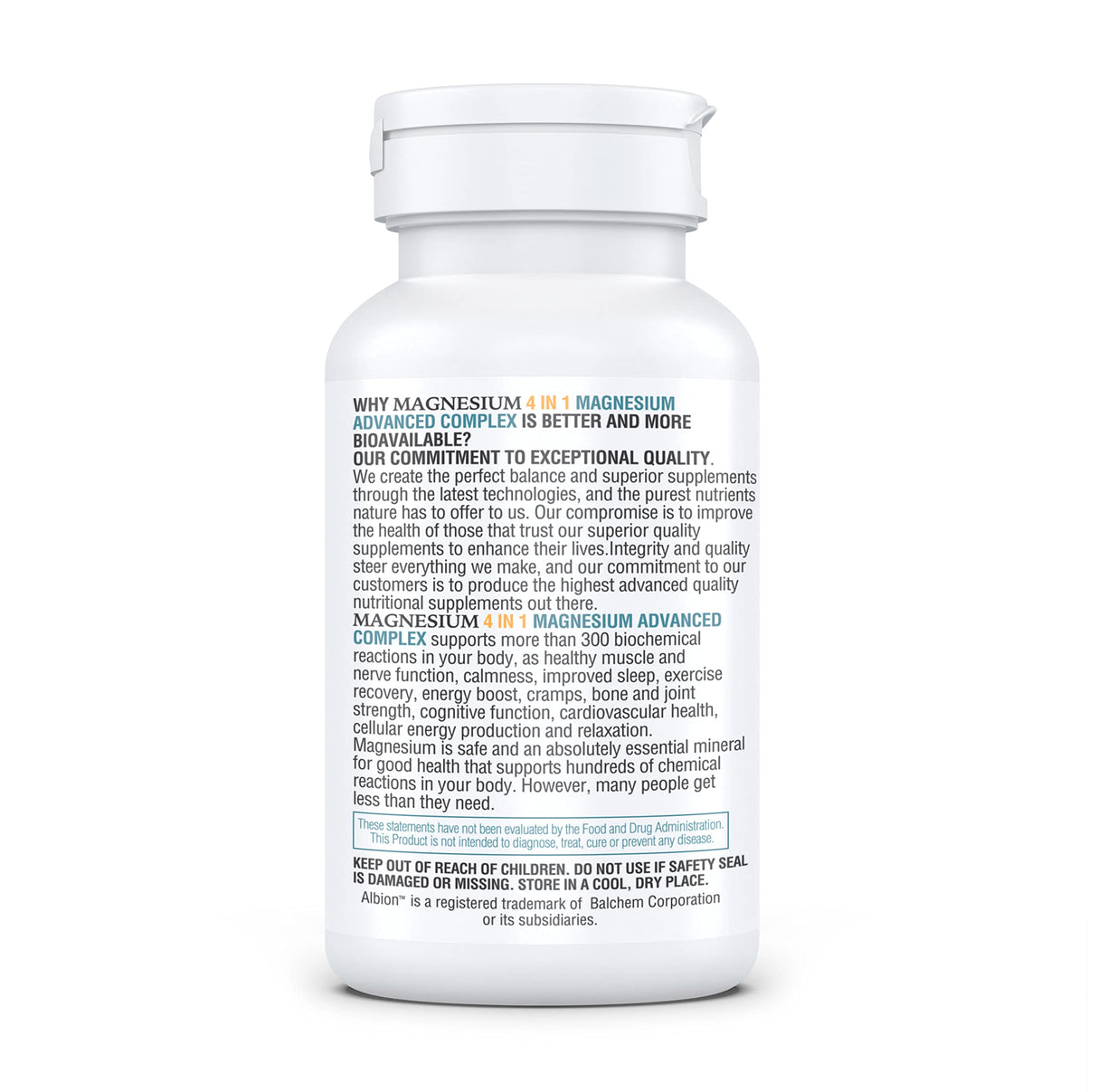Kappa Nutrition Magnesium 4-in-1, 280mg Elemental Magnesium (Bisglycinate, Malate) + Zinc & Vitamin D3, Brain, Sleep, Energy, Muscle, Immune Support, 120 Vegan Capsules.