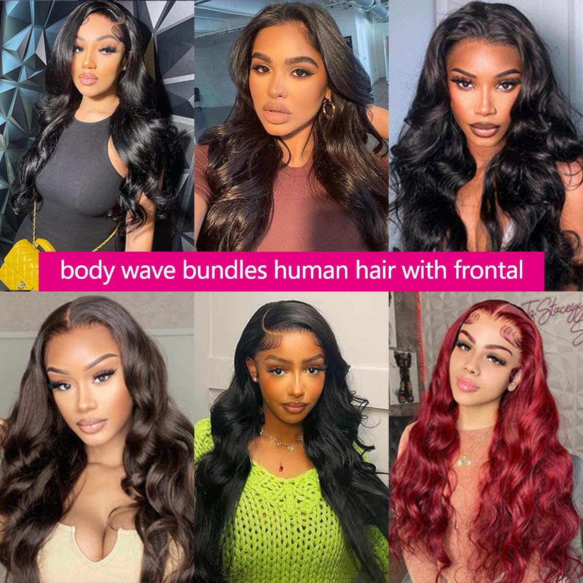 12A Human Hair Bundles with Frontal 16 18 20 with 14 Inch Brazilian Body Wave Bundles Human Hair with Frontal Closure 100% Unprocessed Virgin Human Hair Weave 3 Bundles Deals with 13x4 HD Lace Frontal